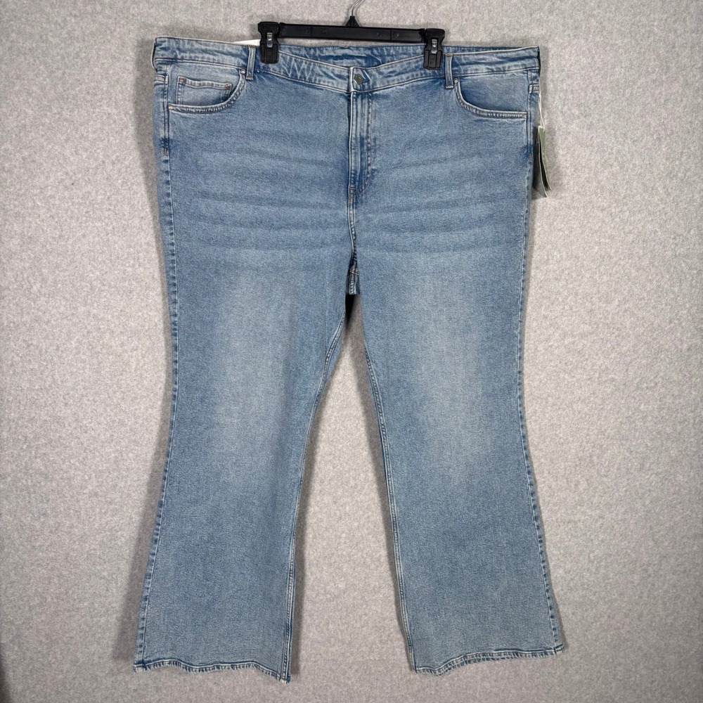 H&M Bootcut Jeans Size 28 High Waist Rise Stretch Light Retro 70s Boho Western